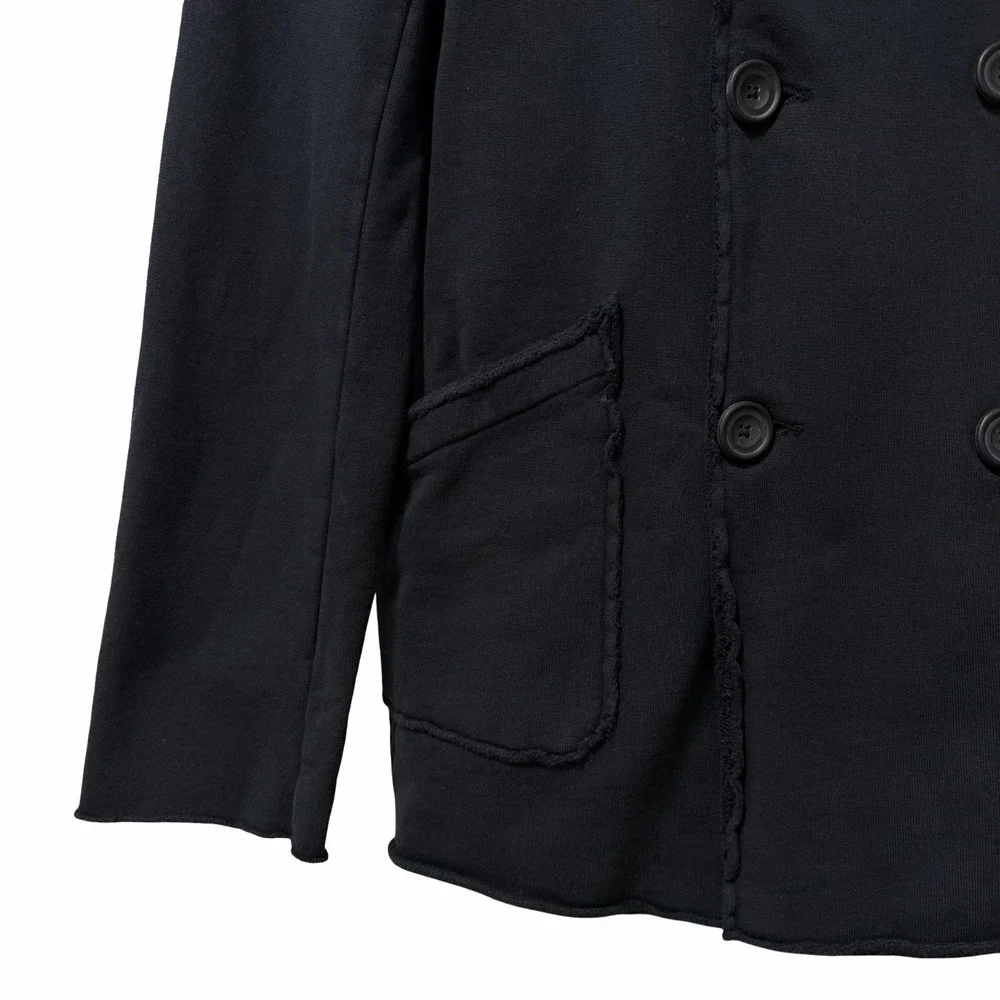Frank & Eileen Womens Belfast Triple Fleece Peacoat Size M Black Double Breasted
